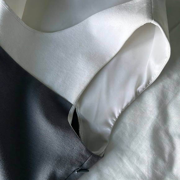 Theory Colorblock Audrey Sleeveless Dress with Pockets Sz 10 - Picture 9 of 17